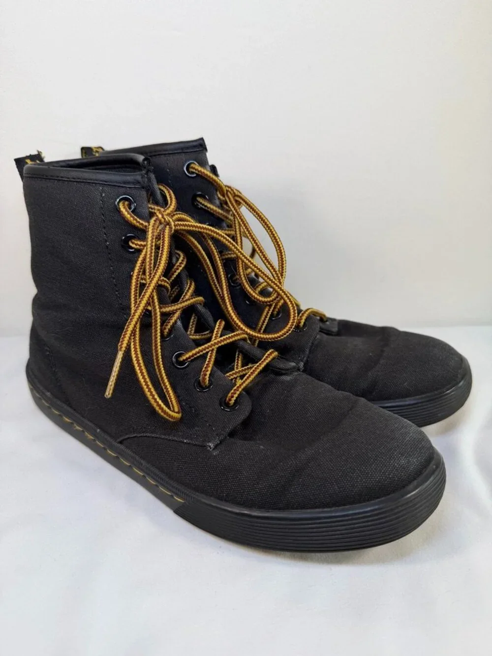 Dr DOC MARTENS Sheridan Canvas Ankle Boots Black Womens 7 - Picture 2 of 12